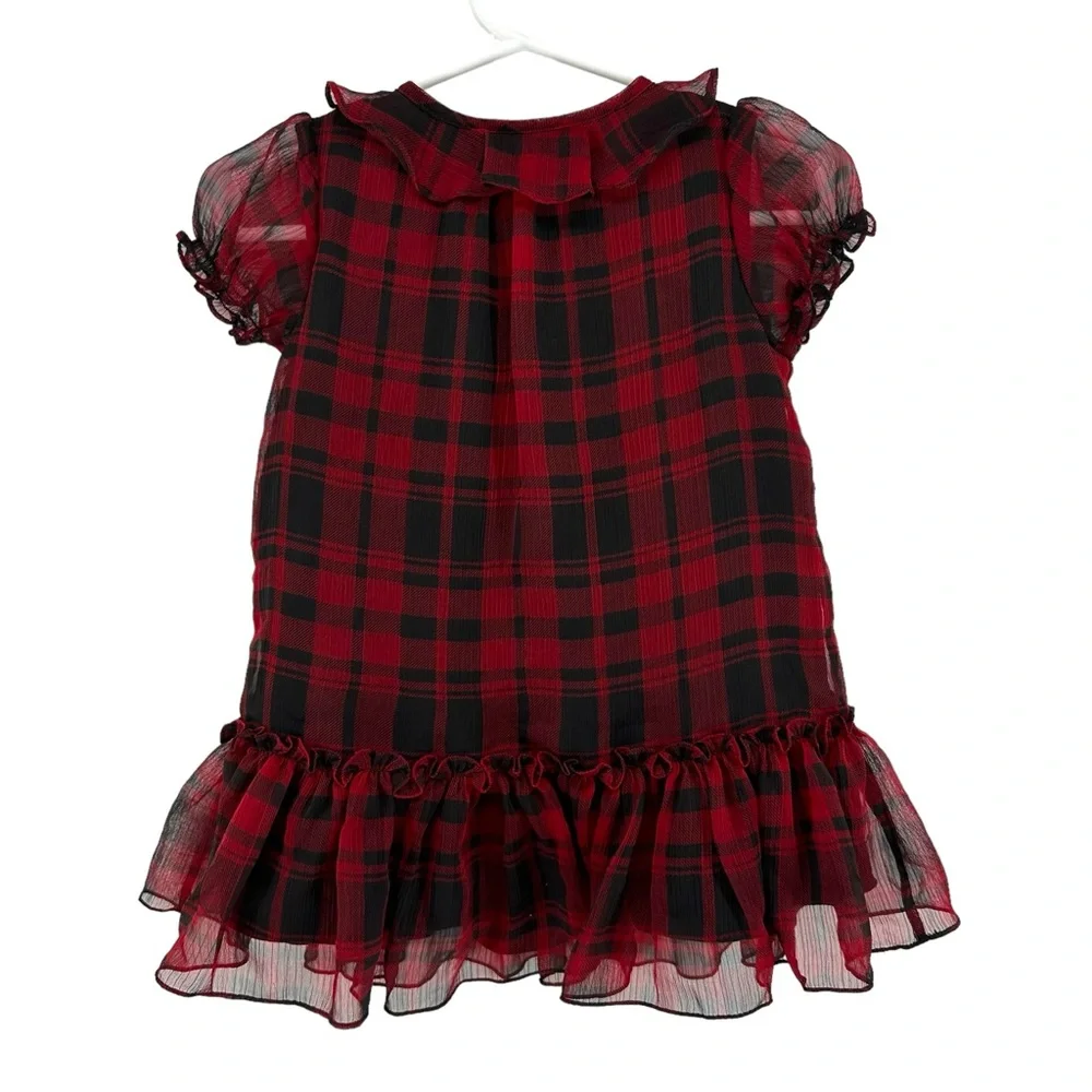 Ralph Lauren Plaid Black Red Dress